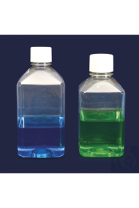 Fles voor ZK Media-PET-1000 ml-Steriel-Bulk Pack-93x93x215 mm Flessen, PET, voor celkweekmedia,...